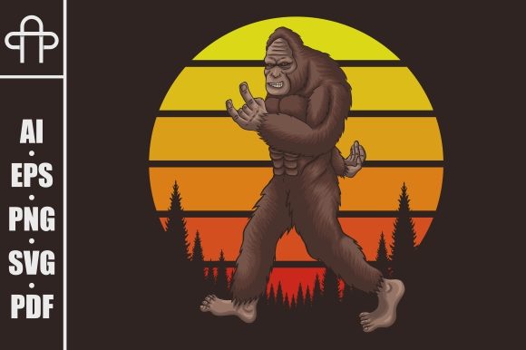Bigfoot Rocker Retro Sunset