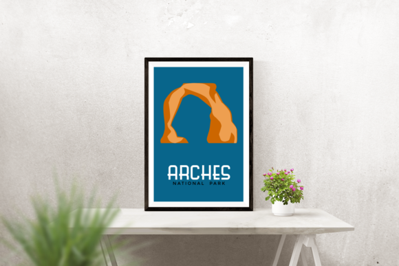 Delicate Arch Embroidery Design