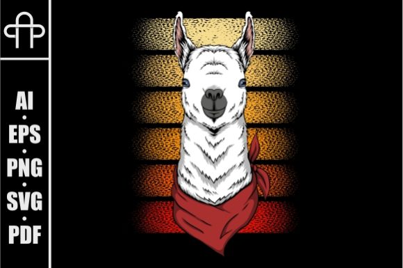 Llama Wear Bandana Retro