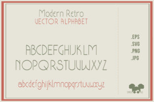 Modern Retro Vector Alphabet