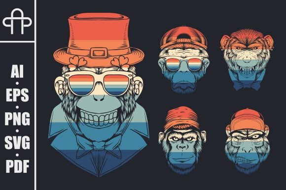 Monkey Head Collection Retro