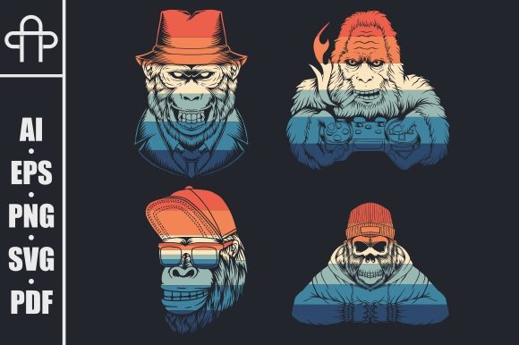 Monkey Set Collection Retro
