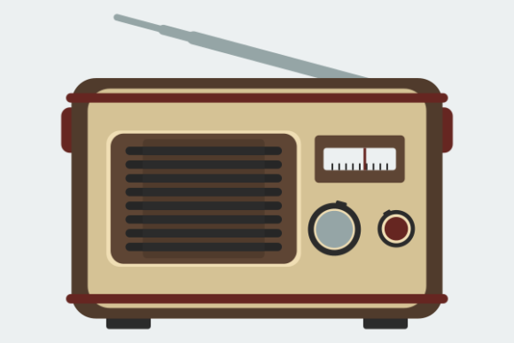 Old Vintage Classic Radio Illustration