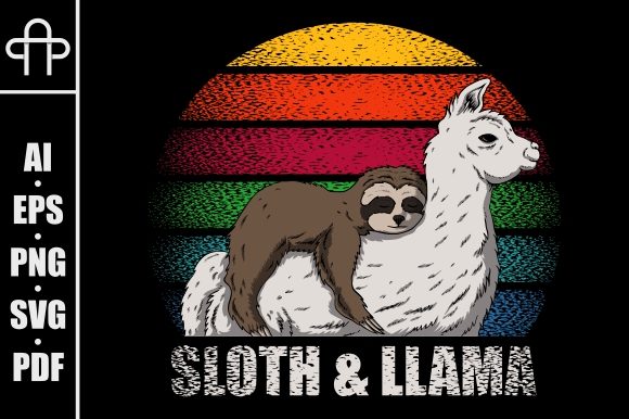 Sloth and Llama Retro