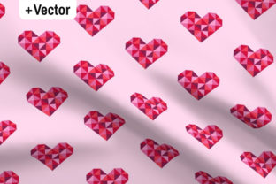 Valentine's Retro Disco Hearts Pattern