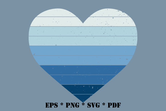 Vintage Heart Retro Distressed SVG