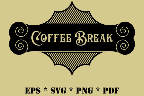 Vintage Retro Coffee Break Vector SVG
