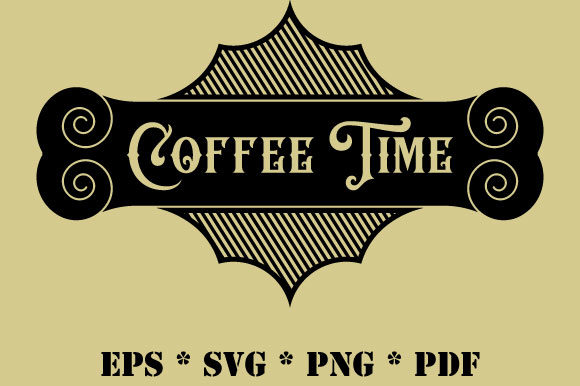 Vintage Retro Coffee Time Vector SVG
