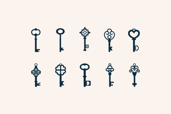 Vintage Retro Keys